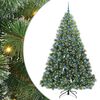 vidaXL K&uuml;nstlicher Weihnachtsbaum mit 300 LEDs Gr&uuml;n 210 cm PE und PVC