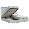 vidaXL Ottoman-Bett mit Matratze und LED Hellgrau 180 x 200 cm Samt