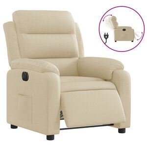 vidaXL Relaxsessel Elektrisch Creme Stoff