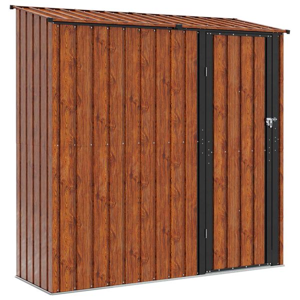 vidaXL Gartenh&uuml;tten Braun 203,5 x 73 x 200 cm Metall