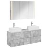 vidaXL Badezimmerm&ouml;bel-Set 4 stk. Betongrau 103,5 x 15,5 x 70 cm