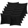 vidaXL Kissenbezug 12 stk. HEERLEN Schwarz 45 x 45 cm Flanell