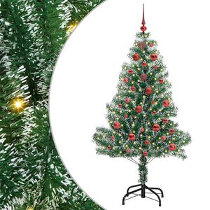 vidaXL K&uuml;nstlicher Weihnachtsbaum beschneit mit LED Licht 150 cm