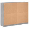 vidaXL B&uuml;cherregal mit T&uuml;ren Grau Sonoma 136x37x109 cm Holzwerkstoff