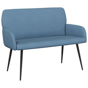 vidaXL 2-Sitzer Sofa mit Metallbeinen 2-Sitzer Blau Cordstoff