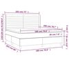 vidaXL Boxspringbett mit Matratze & LED Creme 180x200 cm Stoff