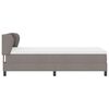 vidaXL Boxspringbett mit Matratze mit Kopfteil Taupe 90 x 200 cm Stoff