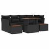 vidaXL Gartensofa-set 9 Stk. Schwarz und Braun