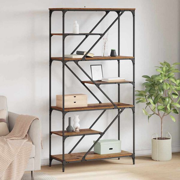 vidaXL B&uuml;cherregal Altholz 91 x 36 x 176 cm Holzwerkstoff