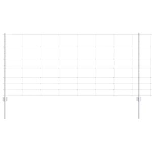 vidaXL Wildzaun mit Pfosten 50 x 1 m Verzinkter Stahl Silber Netz