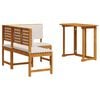 vidaXL Gartenb&auml;nke Set 2 pcs Braun Massivholz Akazie