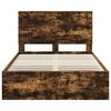 vidaXL Bettrahmen Ger&auml;ucherte Eiche 120 x 200 cm Ingenieurs Holz