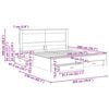 vidaXL Bettgestell mit Schubladen mit Kopfteil Holzwerkstoff
