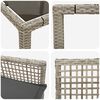 vidaXL Garten Essgruppe 9 pcs Hellgrau Poly-Rattan