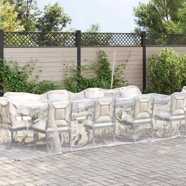 vidaXL Transparente Plane mit &Ouml;sen 3x6 m Polyethylen