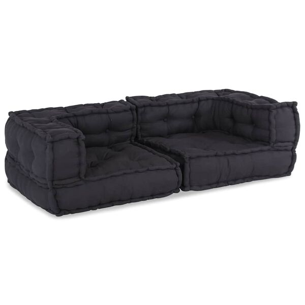 vidaXL 2-Sitzer-Modulsofa Anthrazit 140x70x36 cm Stoff
