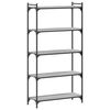 vidaXL B&uuml;cherregal 5 B&ouml;den Grau Sonoma 80x30x154 cm Holzwerkstoff