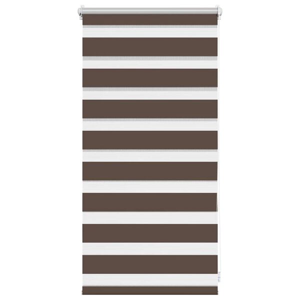 vidaXL Zebra-Rollo 40,9 x 100 cm, Stoffbreite 36,7 cm, Kaffeebraun