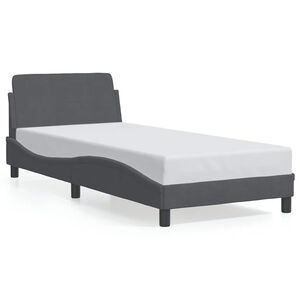 vidaXL Bettgestell "Dover" Dunkelgrau 80x200 cm Samt
