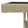 vidaXL 3-tlg. Garten-Essgruppe Beige Poly Rattan und Glas