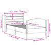 vidaXL Massivholzbett ohne Matratze 100x200 cm Kiefernholz
