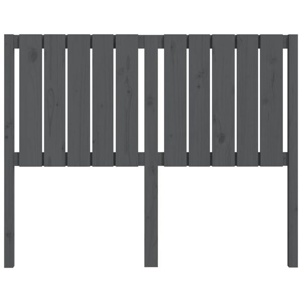 vidaXL Kopfteil Grau 125,5x4x100 cm Massivholz Kiefer