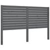vidaXL Kopfteil Grau 126x4x100 cm Massivholz Kiefer