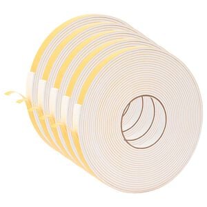 vidaXL Selbstklebendes Schaumstoffband 5 pcs Wei&szlig; 15 mm x 10 m