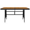 vidaXL 5-tlg. Garten-Essgruppe Poly Rattan Schwarz