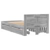 vidaXL Bettgestell mit Kopfteil Grau Sonoma 90x190 cm Holzwerkstoff