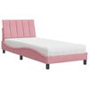 vidaXL Bett mit Matratze "Hanko" Rosa 90x200 cm Samt
