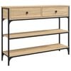 vidaXL Konsolentisch Sonoma-Eiche 100x25x75 cm Holzwerkstoff