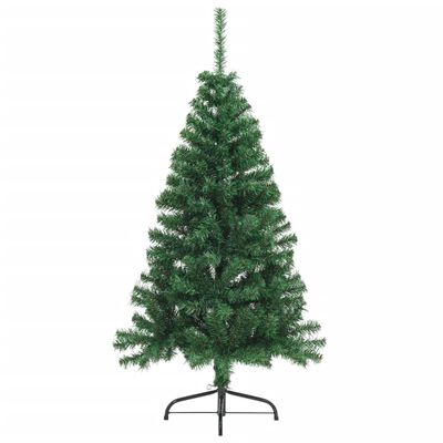 vidaXL Künstlicher Halb-Weihnachtsbaum mit Ständer Grün 150 cm PVC