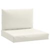 vidaXL Palettenkissen 2-tlg. Melange Creme Stoff
