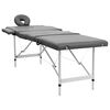 vidaXL Massagetisch mit 4 Zonen Aluminiumrahmen Anthrazit 186&times;68 cm