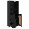 vidaXL Highboard 2 pcs Schwarz Eichen-Optik Holzwerkstoff