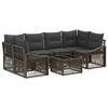 vidaXL Gartensofa-set 7 stk. Grau 55 x 55 x 37 cm Poly-Rattan