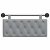 vidaXL H&auml;ngevorderseite Wandmontiert Hellgrau 110 x 55 x 7 cm Stoff