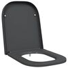 vidaXL Toilettensitz Anthrazit 47,5 x 35 x 3,6 cm Duroplast