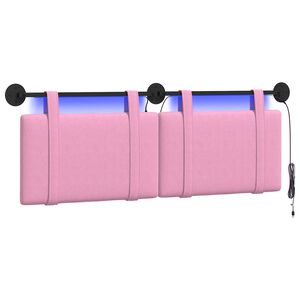 vidaXL H&auml;ngendes Kopfteil Rosa Stoff