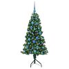 vidaXL Eckiger k&uuml;nstlicher Weihnachtsbaum Gr&uuml;n 150 cm PVC und Metall