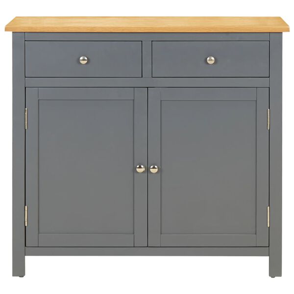 vidaXL Sideboard 90x33,5x83 cm Massivholz Eiche