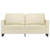 vidaXL 2-Sitzer-Sofa Creme 140 cm Kunstleder