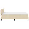 vidaXL Boxspringbett mit Matratze mit LED Creme 160 x 200 cm Stoff
