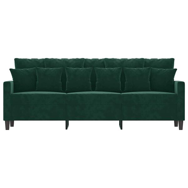vidaXL 3-Sitzer-Sofa Dunkelgr&uuml;n 180 cm Samt