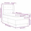 vidaXL Boxspringbett mit Matratze mit Kopfteil Creme 90 x 200 cm Stoff