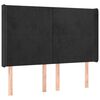 vidaXL Kopfteil mit Ohren Schwarz 147x16x118/128 cm Samt