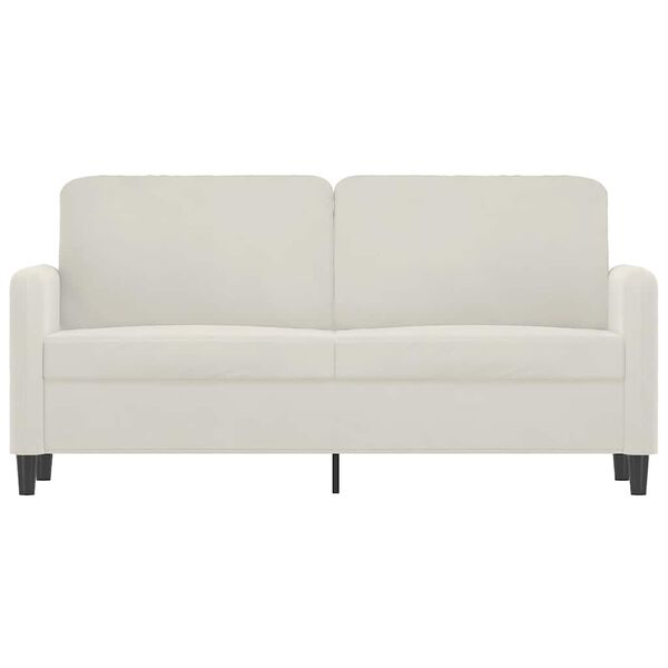 vidaXL 2-Sitzer-Sofa Creme 140 cm Samt