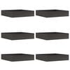 vidaXL Rasenkante 6 stk. 60 x 60 x 13 cm Stahl Schwarz