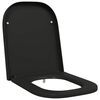 vidaXL Toilettensitz Schwarz 47,5 x 35 x 3,6 cm Duroplast